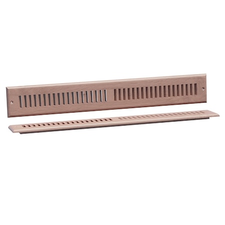 Designs Of Distinction 24"L Self Rimming Toe Kick Vent - Red Oak 01992024AK1
